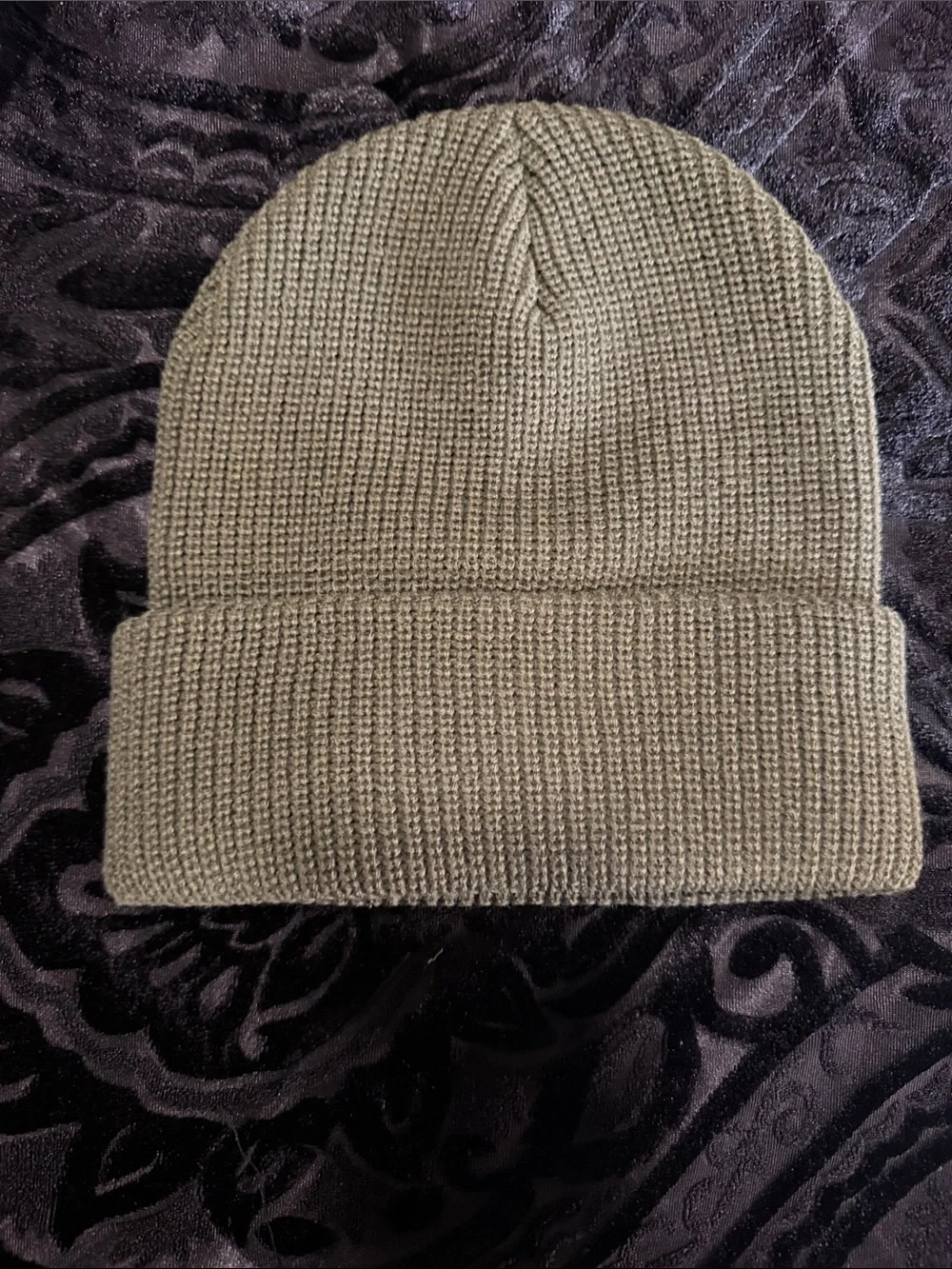 Source Unknown New Olive Green Beanie and Backpack Set